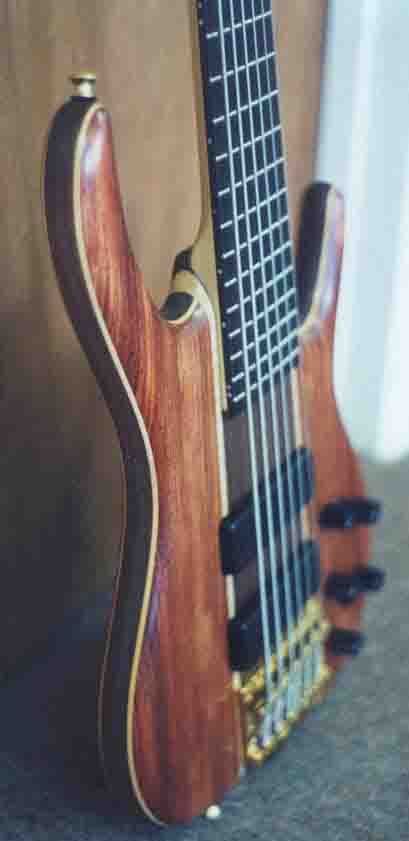 Bubinga — BSR6P — Bubinga Top & Back w/Walnut Core & Center Block, accented with Maple Features Stripes & Veneers