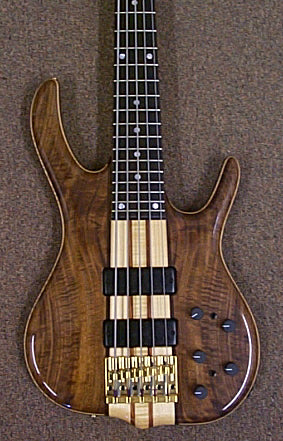 Claro Walnut — BSR5EG — Highly Figured Flamed Walnut (Narrow Flame)