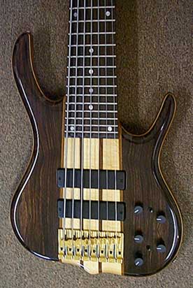 Ebony — BSR7EG (MD 7) — Ebony Top with Walnut Back Fully shielded Smith Flat-Top Pickups