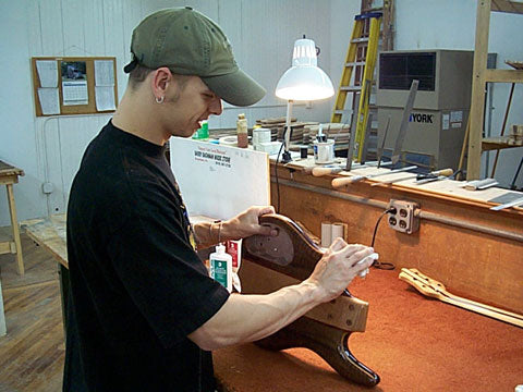 Factory tour — Handcarving & Finishing