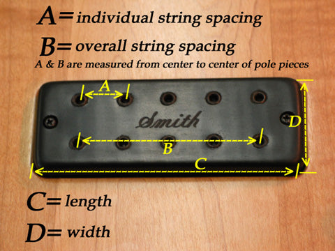 Smith Custom Bass Soapbar Humbucking Pickups - 4 String Model