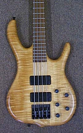 Western Tiger Maple — BSR4M-A — Highly Figured Western Tiger w/ Black Hardware